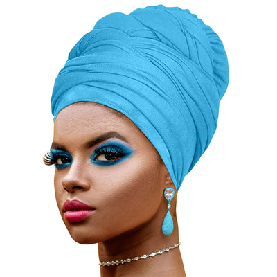 Ankara African Print Soft Headwraps Headband Long Hair Head Wrap Scarf Turban Tie Jersey Knit African head wraps