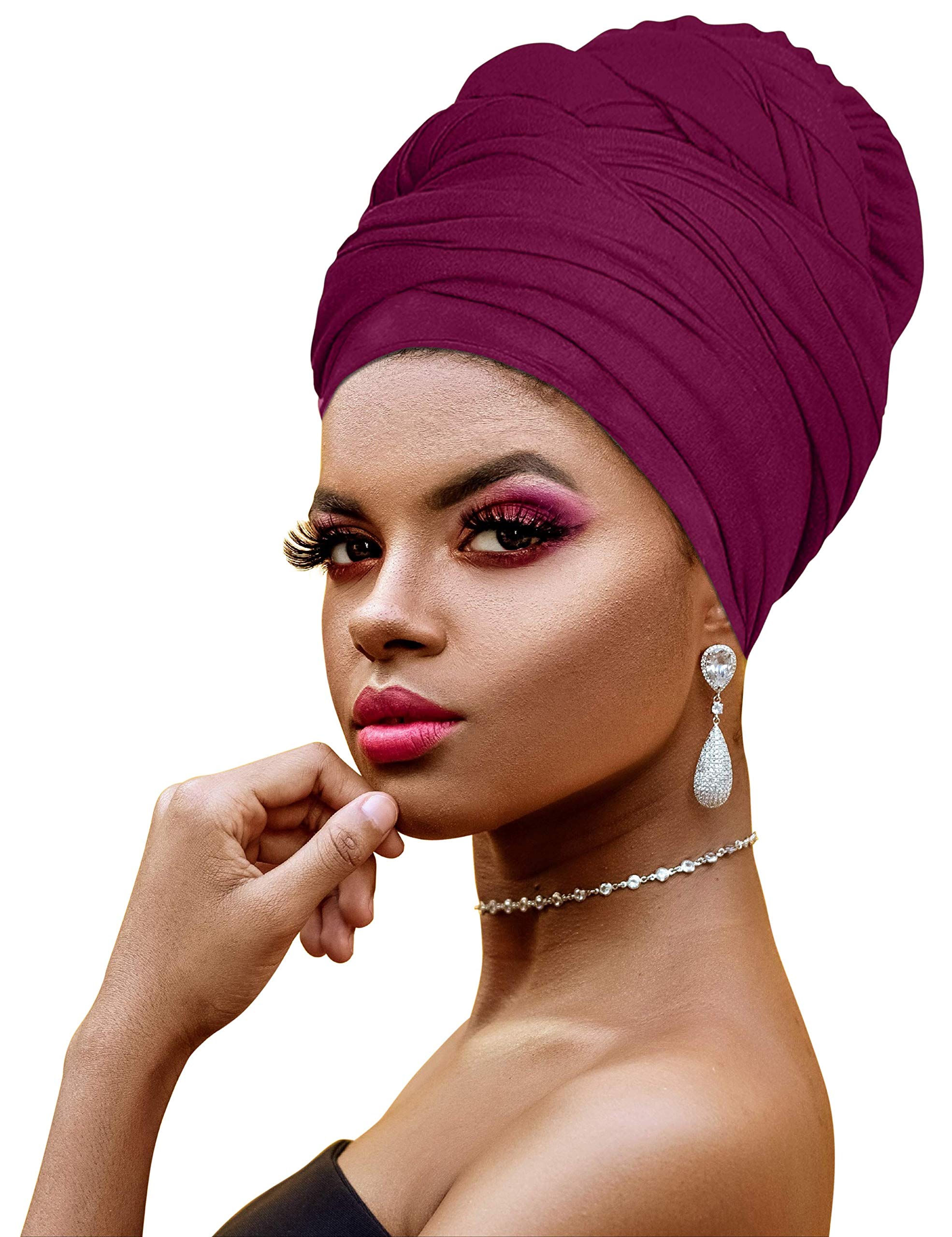 Ankara African Print Soft Headwraps Headband Long Hair Head Wrap Scarf Turban Tie Jersey Knit African head wraps