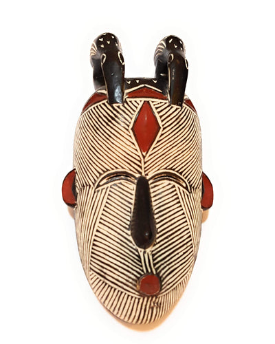 Novarena African Art Cameroon Gabon Fang Wall Masks and Sculptures - Africa Home Mask Decor (3 Pc Black 12 Inch Fang Mask)