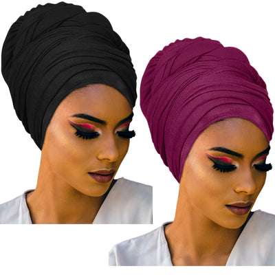 Ankara African Print Soft Headwraps Headband Long Hair Head Wrap Scarf Turban Tie Jersey Knit African head wraps